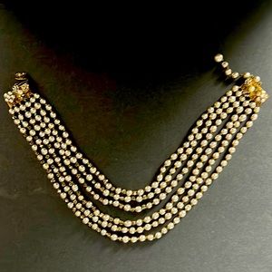 Miriam Haskell Choker Champagne Pearls